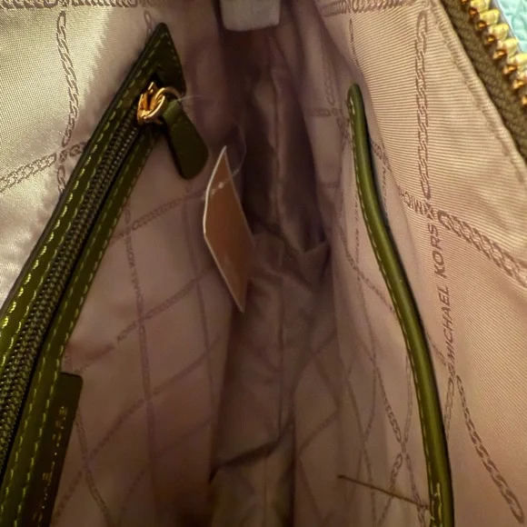 Michael Kors Green Tote with Gold Details